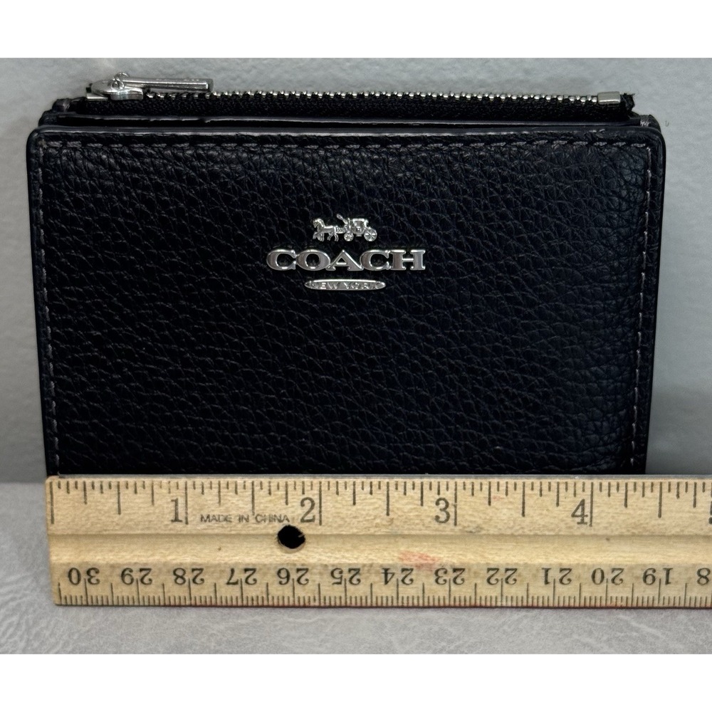 Coach CE562 Morgan Shoulder Bag Black Pebbled Leather Crossbody Handbag + Wallet - Picture 13 of 15